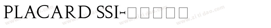 Placard SSi字体转换